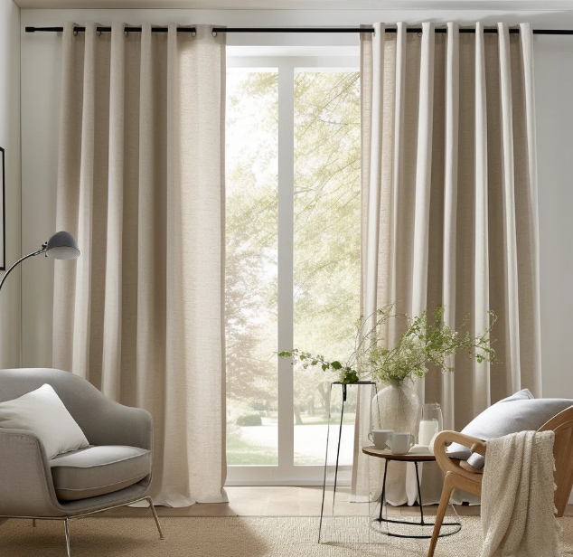 Beige Linen Curtains