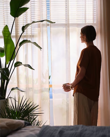 Beige Sheer Curtains - Image 2