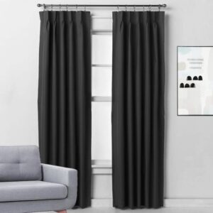 Black Pinch Pleat Curtains
