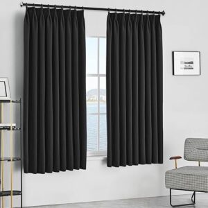 Black Pinch Pleat Curtains