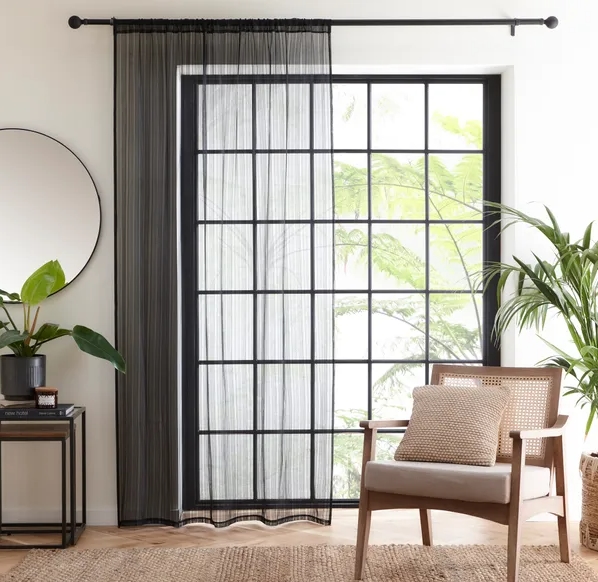 Black Sheer Curtains