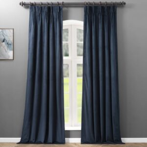 Blue Pinch Pleat Curtains