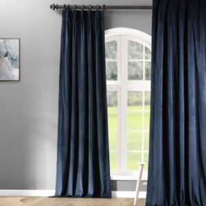 Blue Pinch Pleat Curtains