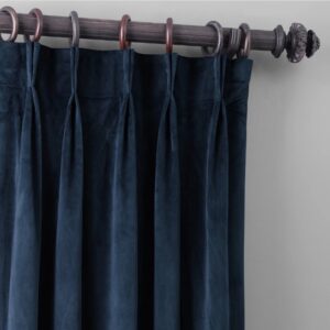 Blue Pinch Pleat Curtains