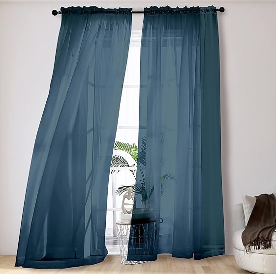 Blue Sheer Curtains