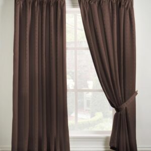Brown Pinch Pleat Curtains