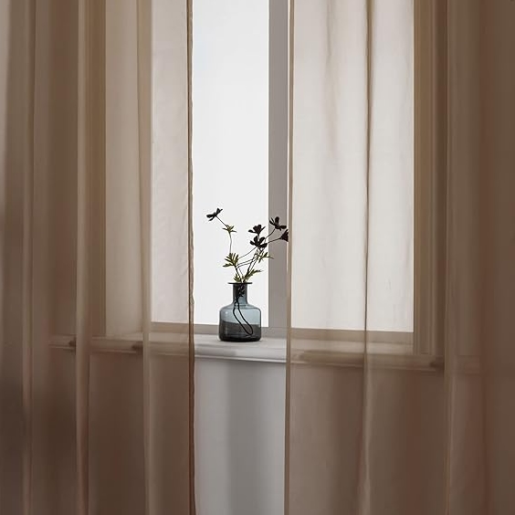 Brown Sheer Curtains