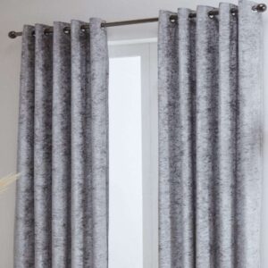 Crushed Velvet Eyelet Curtains