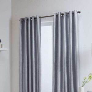 Faux Silk Eyelet Curtains