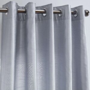 Faux Silk Eyelet Curtains