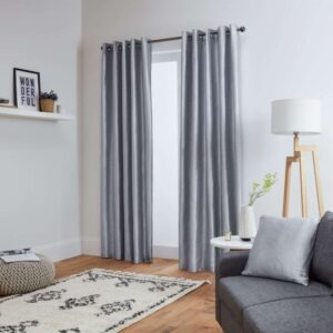 Faux Silk Eyelet Curtains