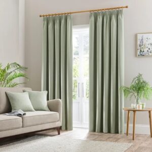 Green Pinch Pleat Curtains