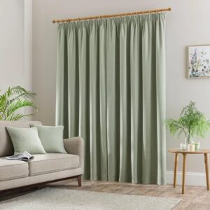 Green Pinch Pleat Curtains