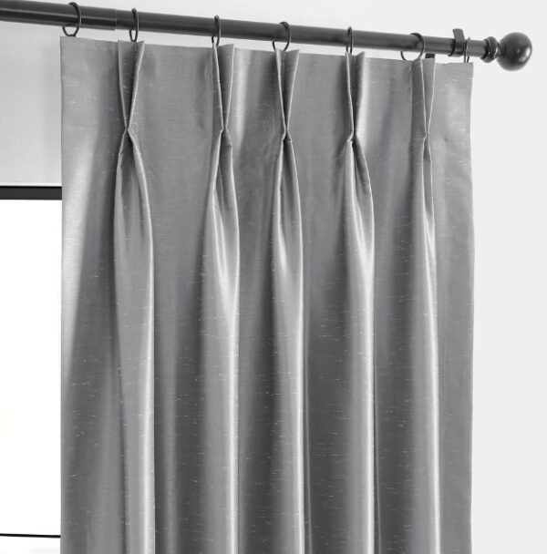 Grey Pinch Pleat Curtains