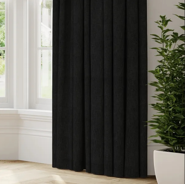 Linen Black Curtains
