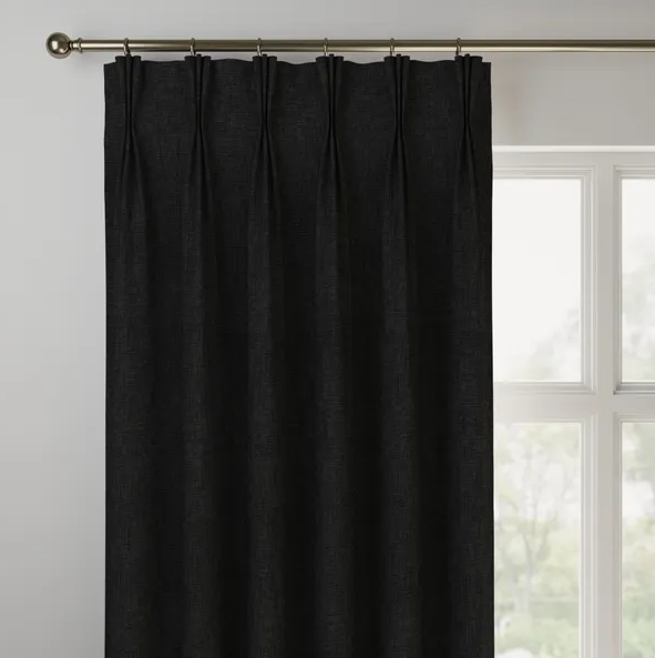 Linen Black Curtains