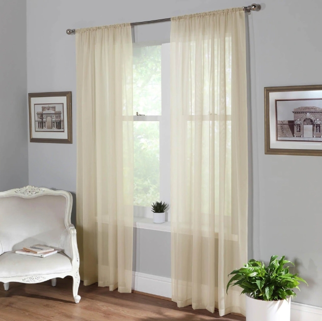 Beige Net Curtains