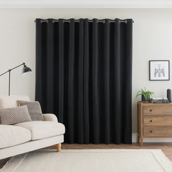 Black Bedroom Curtains - Image 2