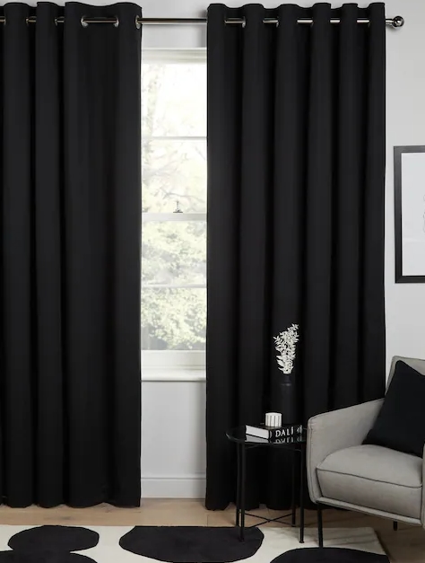 Black Cotton Curtains