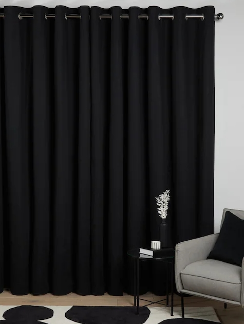 Black Cotton Curtains