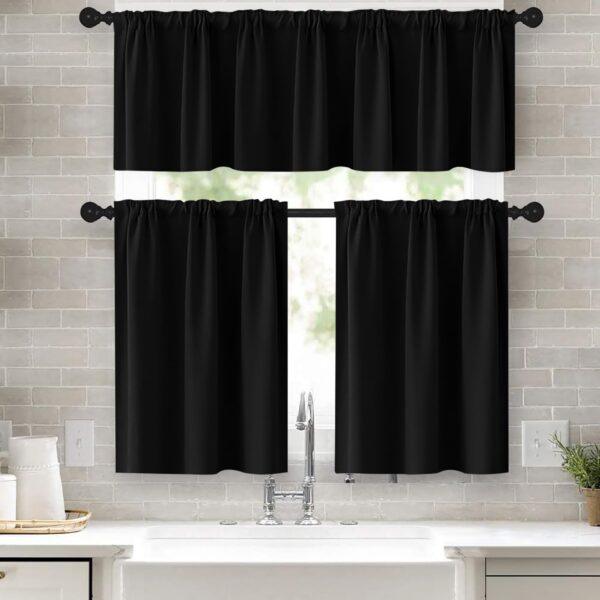 Black Kitchen Curtains - Image 2