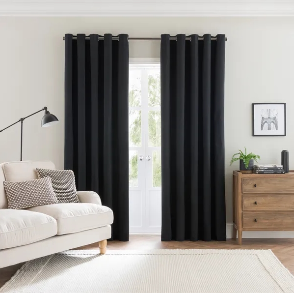 Black Living Room Curtains