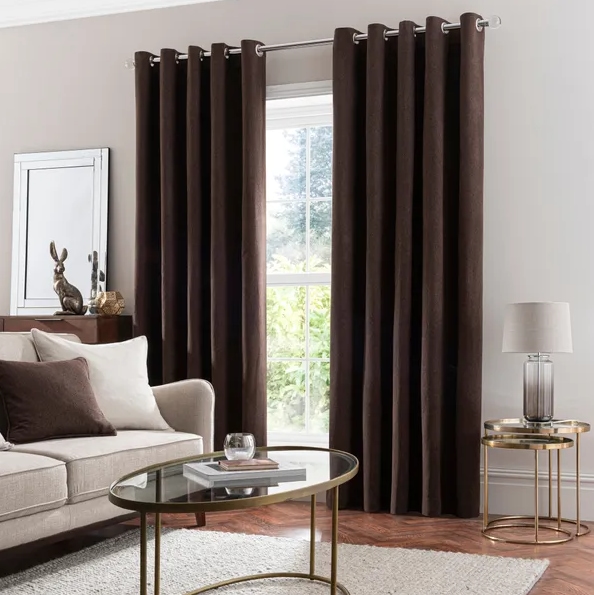 Brown Living room Curtains