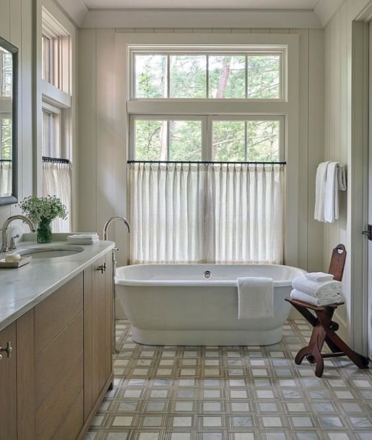 Cafe Curtains For Bathroom