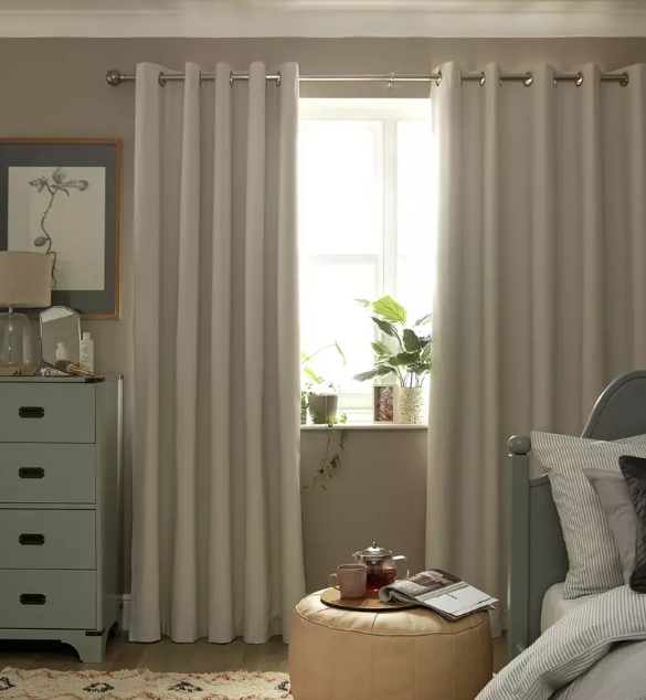 Cream Living room Curtains
