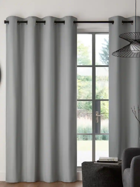Grey Cotton Curtains