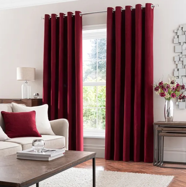 Red Bedroom Curtains