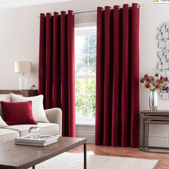 Red Living room Curtains